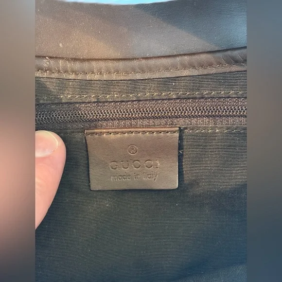 Vintage Gucci, Jackie O Bag GG Supreme Canvas & Brown Leather Bag UNISEX - Picture 11 of 13